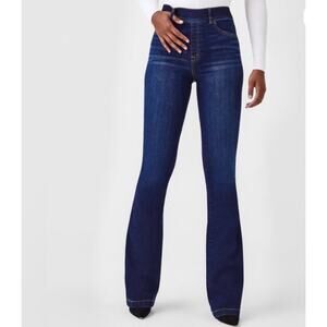 Spanx Flare Jeans Midnight Shade XS Slim Fit premium stretch denim 70's Shaping